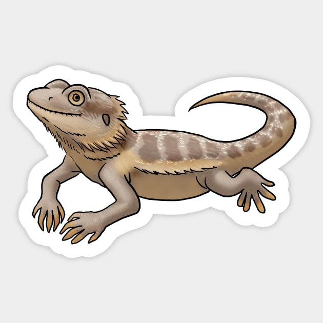 Reptile - Bearded Dragon Sticker by Jen's Dogs Custom Gifts and Designs